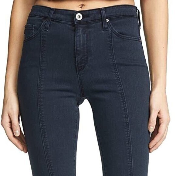 AG Adriano Goldschmied Jodi Crop Jean High-rise Slim Flare Stretch Blue Women 27 - Picture 11 of 12